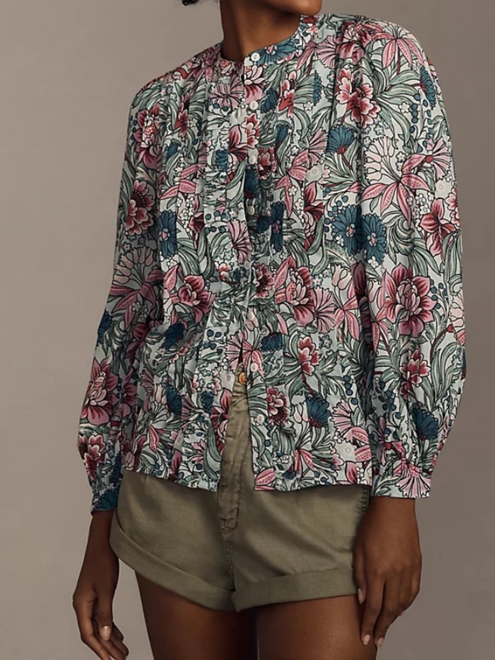 NWT Anthropologie Banjanan Floral Jennifer Blouse Sz XL